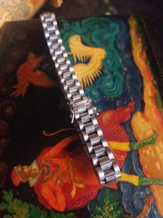Pulsera Plata Estilo Rolex