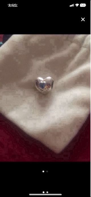 Chari plata corazón azul forever dad