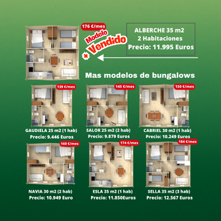 ¡OFERTA 2 hab! Casas prefabricadas (Con extras)
