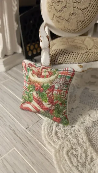 Cuscino Natale miniatura 1:12