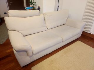 Divano 2/3 posti Poltrone&Sofà tessuto avorio