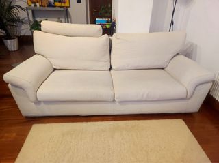 Divano 2/3 posti Poltrone&Sofà tessuto avorio