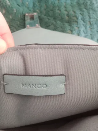 Bolso Mango celeste piel bovina