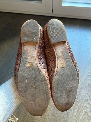 Mocasines de cuero trenzado