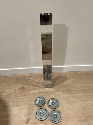 Zoccoli per tavolo IKEA GODVIN argentati, 4 unità