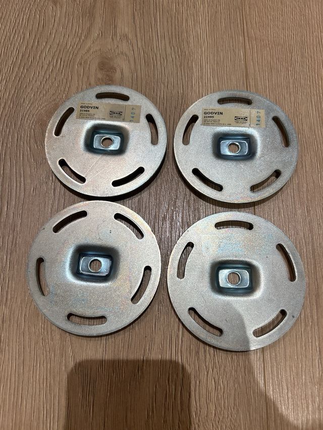 Zoccoli per tavolo IKEA GODVIN argentati, 4 unità