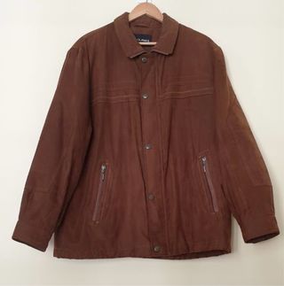 Chaquetón marrón de ante - talla L