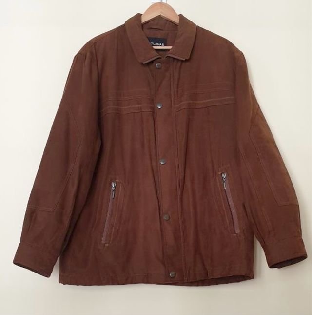 Chaquetón marrón de ante - talla L