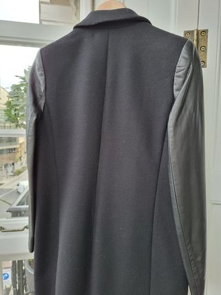 Abrigo paño y piel Zara