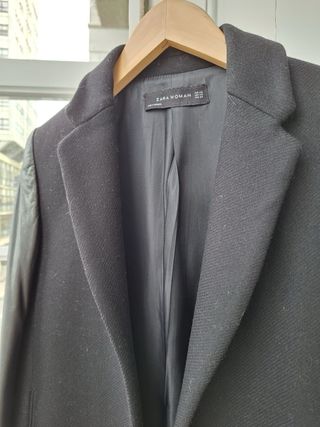 Abrigo paño y piel Zara