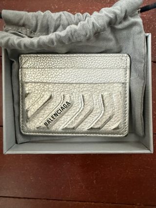 Tarjetero Balenciaga Plateado