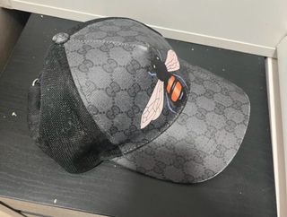 Gorra Gucci Abeja Negra y Gris