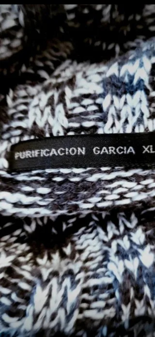 Jersey cuello alto lana y algodón Purificación Gar