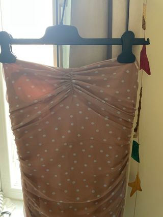 Vestido de fiesta Zara rosa lunares