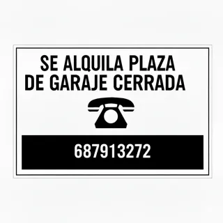 Se alquila plaza de Garaje cerrada