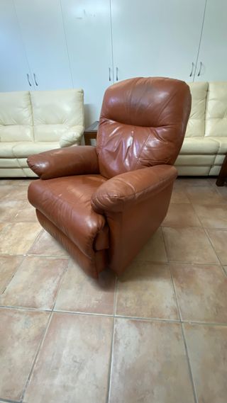 Poltrona Relax Reclinabile in Pelle Marrone