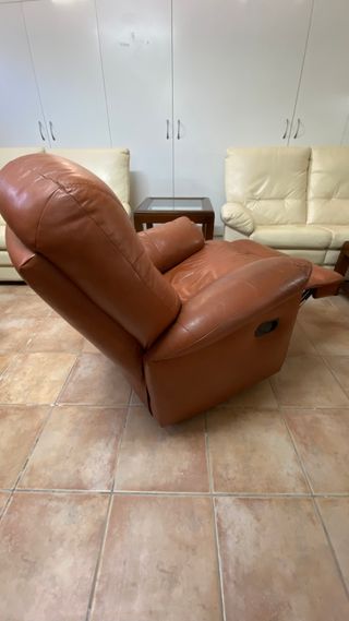 Poltrona Relax Reclinabile in Pelle Marrone