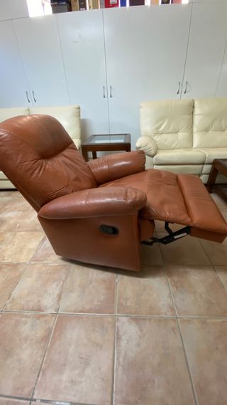 Poltrona Relax Reclinabile in Pelle Marrone