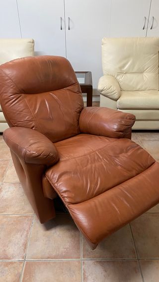 Poltrona Relax Reclinabile in Pelle Marrone