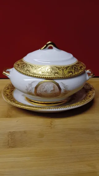 🇮🇹Zuccheriera con decorazioni dorate