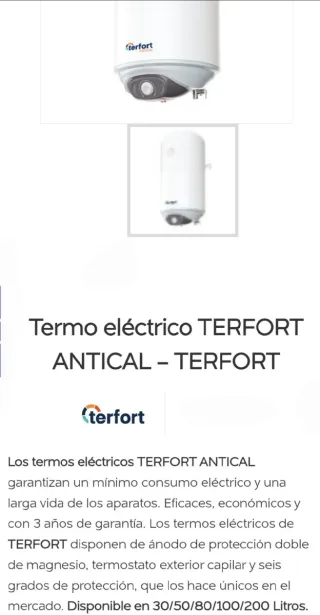 Calentador termo eléctrico 95 litros
