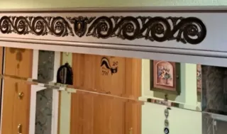 Mueble de entrada madera y cristal