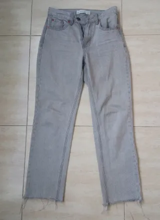 2 Pantalones vaqueros blanco y azul chica.