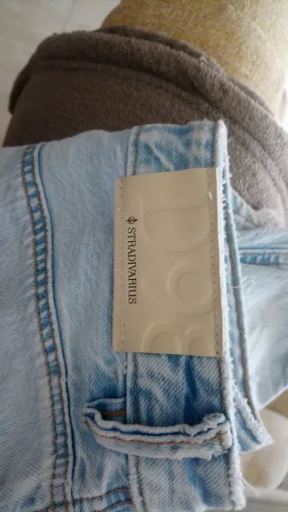 2 Pantalones vaqueros blanco y azul chica.