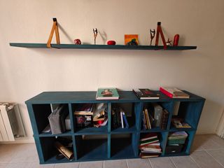 Tabla de Madera Azul para Estantería 210×20,5 cm