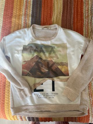 Jersey Salsa Beige y Blanco