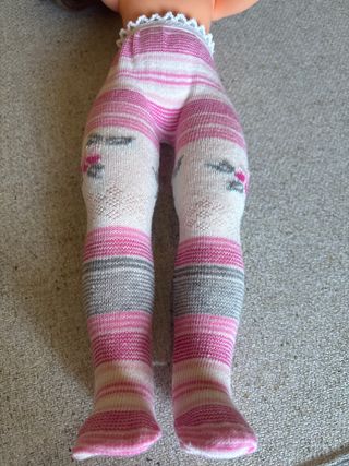 Leotardo Nancy Rayas Rosas y Grises