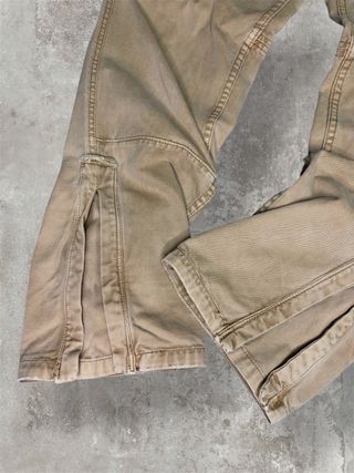 Pantaloni Cargo Flare Vintage Marroncino