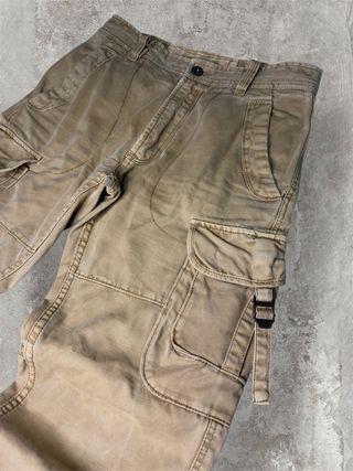 Pantaloni Cargo Flare Vintage Marroncino