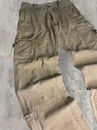 Pantaloni Cargo Flare Vintage Marroncino