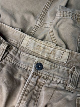 Pantaloni Cargo Flare Vintage Marroncino