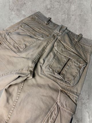 Pantaloni Cargo Flare Vintage Marroncino