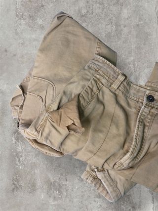 Pantaloni Cargo Flare Vintage Marroncino