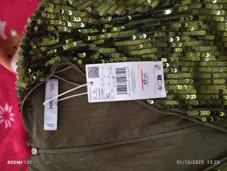 Mono Mango Lentejuelas Verde