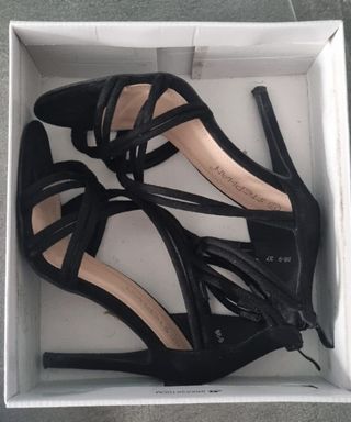 Sandali neri tacco alto