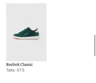 Zapatillas Reebok Verdes y Blancas