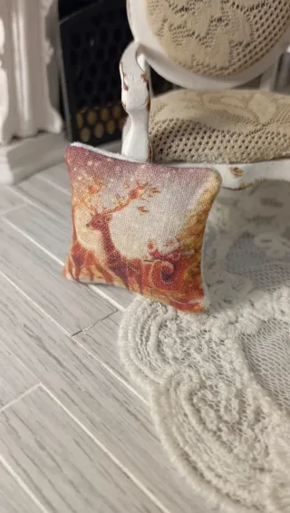 Cuscino Natale miniatura Dollhouse 1:12