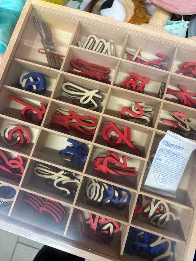 Abecedario Montessori Madera Letras Cursivas