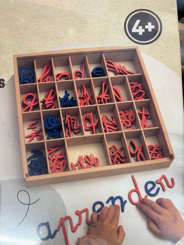 Abecedario Montessori Madera Letras Cursivas