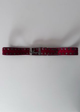 Cinturón Luis Trenker Piel Roja y Plateada