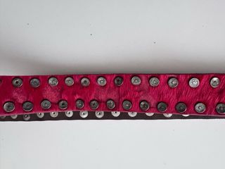 Cinturón Luis Trenker Piel Roja y Plateada