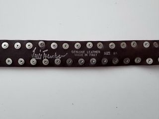 Cinturón Luis Trenker Piel Roja y Plateada