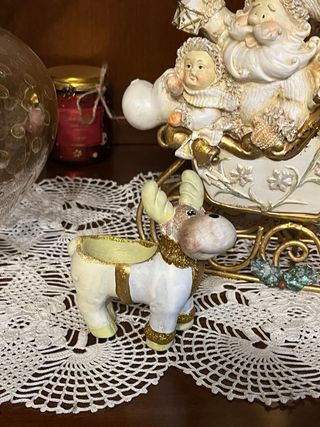 Decorazioni Natalizie Babbo Natale Slitta + Renna
