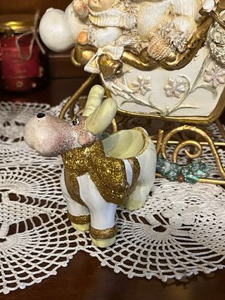 Decorazioni Natalizie Babbo Natale Slitta + Renna