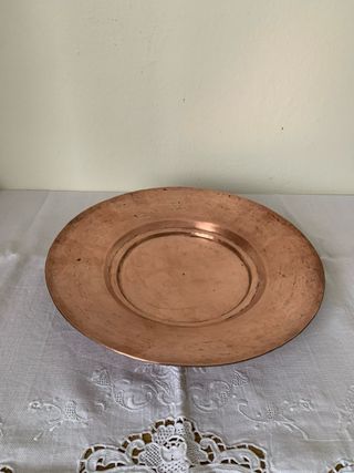 Piatto in rame centrotavola fruttiera