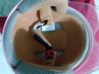 Casco visera abatibley guantes moto infantil rosa